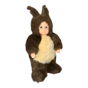 1998 Collectible ANNE GEDDES Baby Squirrel‎ 16" Bean Plush Doll Vinyl Face